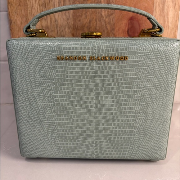 ๐๐ Brandon Blackwood Mint Green Textured Lizard Kendrick Trunk NWT - Picture 5 of 11